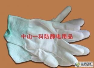 廠家直銷 東莞中山清遠潮州揭陽云浮市PU涂指手套，專為電工電氣行業(yè)設計，防靜電更安全